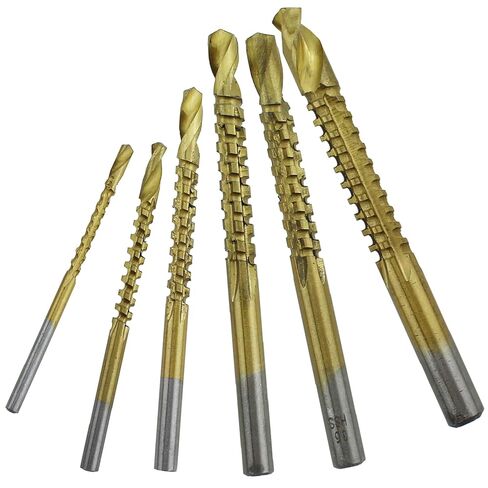 TAODAN 6PCS 3-8mm Gold HSS Serrated Side Cutting Drill Bits Woodworking Tools Set Suitable for Wood Metal Plastics in Saudi Arabia