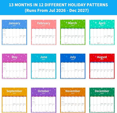 2026 Calendar - 13 Month Funny Jokes Calendar JAN 2026 - JAN 2027, Wall Calendars Large Blocks, 2026 Calendars Wall for Office School Home, White Elephant Gag Gift for Him or Her, 12" x 24"(open) Funny Gifts in Saudi Arabia