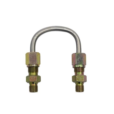 U-Tube Copper Tube Stainless Steel Connector Adapter for Two-Stage Filtration PCP Oil Water Filter Separator M10 * 1(Copper) in Saudi Arabia