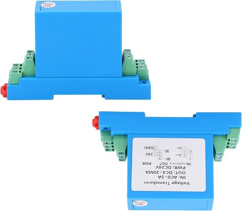 AC Current Transmitter with DC 4 to 20mA Output, Hall Type AC 0 to 5A Input Transformer for Power Distribution Control and Motor Monitoring, Standard Guide Rail or Screw Mount in Saudi Arabia