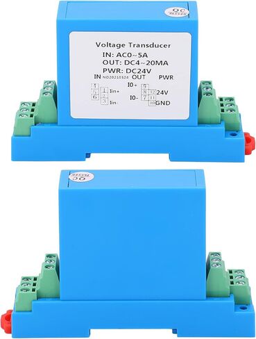AC Current Transmitter with DC 4 to 20mA Output, Hall Type AC 0 to 5A Input Transformer for Power Distribution Control and Motor Monitoring, Standard Guide Rail or Screw Mount in Saudi Arabia