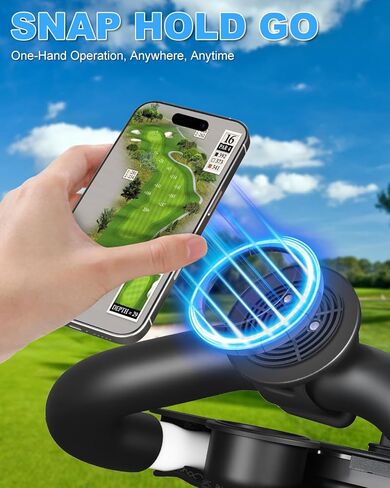 Magentic Phone Holder for Golf Push Cart, Shopping Cart, Stroller, Strong Magnets Phone Mount with Metal Ring for All Cell Phones, Compatible with Clicgear, Bag Boy, Sun Mountain Golf Push Cart in Saudi Arabia