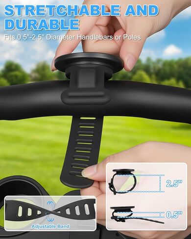 Magentic Phone Holder for Golf Push Cart, Shopping Cart, Stroller, Strong Magnets Phone Mount with Metal Ring for All Cell Phones, Compatible with Clicgear, Bag Boy, Sun Mountain Golf Push Cart in Saudi Arabia