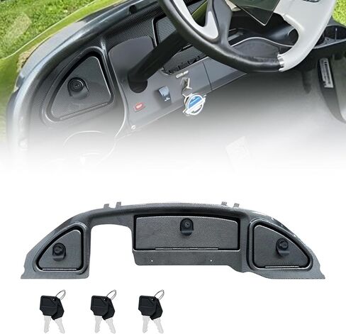 مجموعة أدوات قياس عربة الجولف مع أقفال ومفاتيح لعام 2008.5-Up Club Car Precedent Tempo Onward عربة الجولف، غطاء لوحة القيادة بطباعة ألياف الكربون in Saudi Arabia