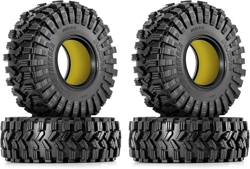 انجورا اطارات 1.0 - اطارات سوبر S5 كينج تريكر ناعمة لاصقة لسيارة 1/18 TRX4M 1/24 RC كراولر اكسيال SCX24 FMS FCX24 اندورو 24 (T1014) in Kuwait