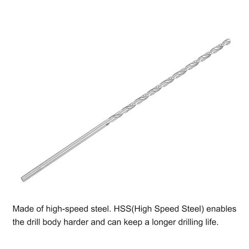 HSS(High Speed Steel) Extra Long Twist Drill Bits, 3.5mm Drill Diameter 160mm Length for Hardened Metal Woodwork Plastic Aluminum Alloy 2 Pcs in Saudi Arabia