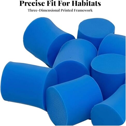 10Pcs ANT Farm Plugs ANT Farm Test Tube Sponge Plug Tool Accessories Test Tube Plug Feeding Blue 15mm 18mm Stopper ANT Habitat, Diameter 15mm in Kuwait