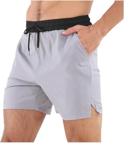 Mens Running Shorts with Pockets Running Shorts Lightweight Quick Dry Gym Workout Athletic Short for Men Gym Gifts S-4XL in Saudi Arabia