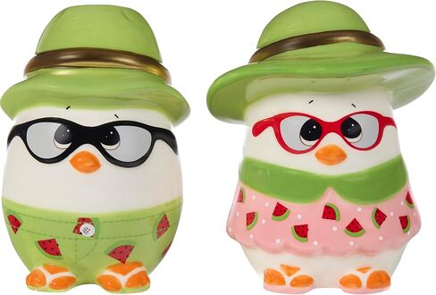 Precious Moments Summer-Themed Ceramic Salt & Pepper Shakers | Watermelon-inspired Figurines | Angeled Eggs Design | Ideal for Picnic and Summer Dining Decor | Unique Gift for Collectors in Saudi Arabia