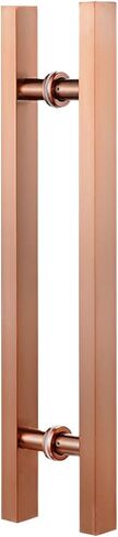 Commercial Office Door Pull Handles, Long Push Pull Door Handle for Barn Door/Glass Door, Rectangle Door Handle for Metal Door/Wooden Door(Color:Rose Gold,Size:150cm(59") 120cm) in Saudi Arabia