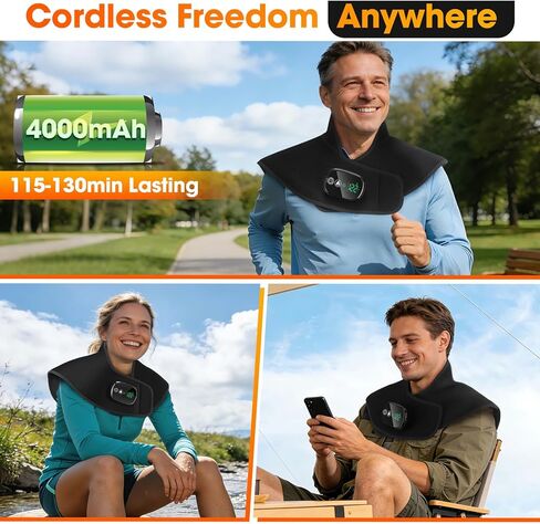 Cordless Neck and Shoulder Heating Pad, Weighted Rechargeable Heat Neck and Shoulder Wrap, Cordless Neck Heating Pad Built in 8.4V 4000mAh Battery in Saudi Arabia