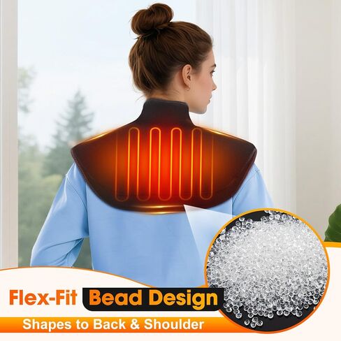 Cordless Neck and Shoulder Heating Pad, Weighted Rechargeable Heat Neck and Shoulder Wrap, Cordless Neck Heating Pad Built in 8.4V 4000mAh Battery in Saudi Arabia