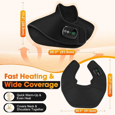 Cordless Neck and Shoulder Heating Pad, Weighted Rechargeable Heat Neck and Shoulder Wrap, Cordless Neck Heating Pad Built in 8.4V 4000mAh Battery in Saudi Arabia