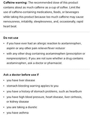 Uni's Excedrin Extra Strength 6 Count Single Dose Relief 2 caplets in Each Packet. Helps Relieves Headache, Toothache, Backache, Menstrual Cramps, Common Cold, and Muscular Aches. in Saudi Arabia