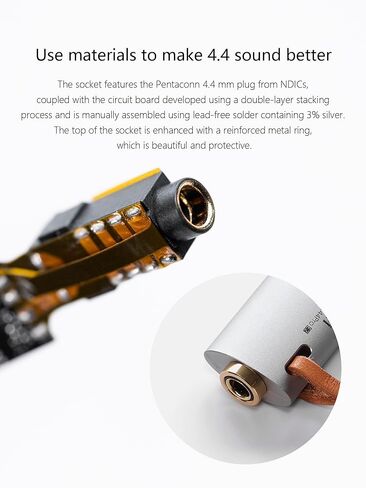 مضخم صوت فك تشفير ddHiFi TC44Pro E2 USB-C إلى دونجل DAC متوازن 4.4 مم، طاقة خرج 250 ميجاوات، 32 بت/384 كيلو هرتز وDSD256 in Kuwait