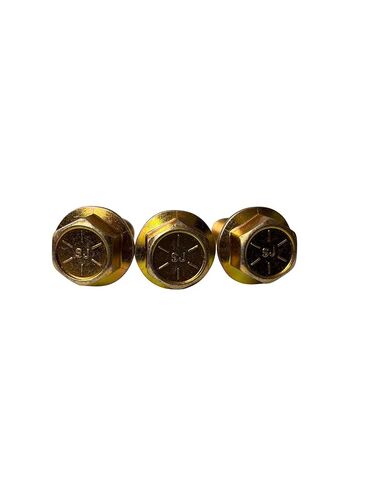 (25 قطعة) 1/2-13x1 1/4 "الصف 8 مسامير شفة سداسية مسامير UNC خشنة كاملة الخيوط زنك أصفر ثلاثي التكافؤ in Kuwait
