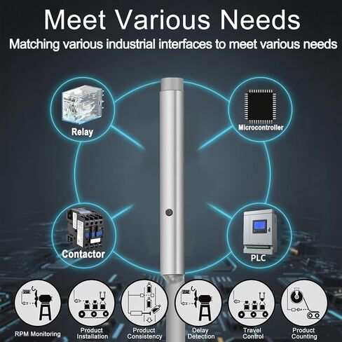 مفتاح مستشعر القرب الحثي Heschen M4 LJ4A3-1.5-Z/EX، مسافة استشعار 1.5 مم، 10-30VDC 100mA مفتوح عادة (NO) كاشف سلكين مع كابل طويل 200 سم (78 بوصة) in Saudi Arabia