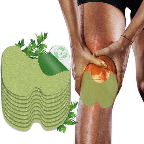 Herbal Warming Knee Patches, Wormwood & Peppermint Heat Patches for Knees, Back, Neck & Shoulders, Long Lasting Maximum Strength for Temporary Relief Body Comfort Patches, Up to 8 Hours, 36 Count in Kuwait