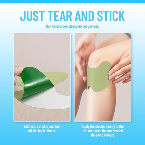 Herbal Warming Knee Patches, Wormwood & Peppermint Heat Patches for Knees, Back, Neck & Shoulders, Long Lasting Maximum Strength for Temporary Relief Body Comfort Patches, Up to 8 Hours, 36 Count in Kuwait