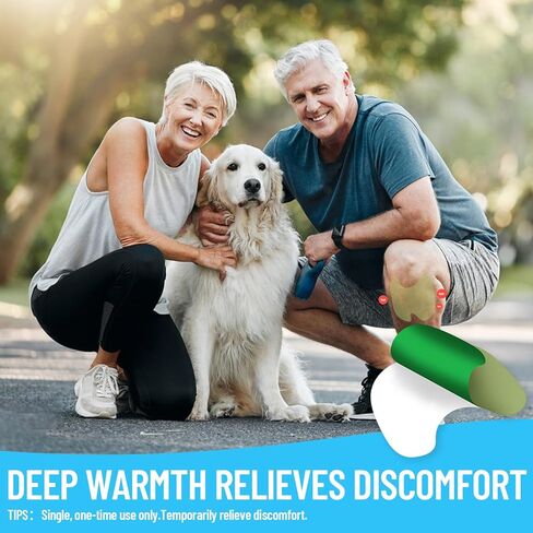 Herbal Warming Knee Patches, Wormwood & Peppermint Heat Patches for Knees, Back, Neck & Shoulders, Long Lasting Maximum Strength for Temporary Relief Body Comfort Patches, Up to 8 Hours, 36 Count in Kuwait