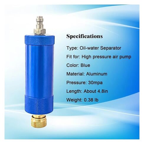 300bar 4500psi PCP مرشح مضخة يدوية مع مرشح خيط القطن فاصل الزيت والماء موصل سريع لتنقية الهواء in Saudi Arabia