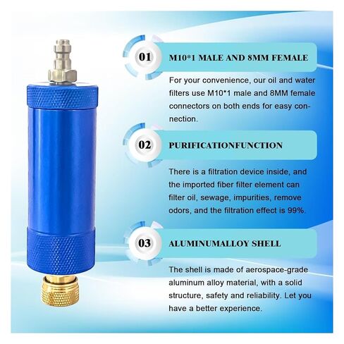 300bar 4500psi PCP مرشح مضخة يدوية مع مرشح خيط القطن فاصل الزيت والماء موصل سريع لتنقية الهواء in Saudi Arabia