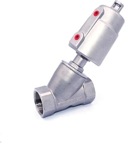 1/2 3/4 1 Inch 316 Stainless Steel Pneumatic Seat Valve 16bar For Steam Gas Oil Normally Closed 1Pcs(1/2",Double acting SS316) in Saudi Arabia