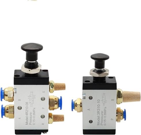 4R210-08 3R210-08 صمام يدوي 2 اتجاه 5 مواضع دفع وسحب مفتاح هوائي لصمام الاتجاه 4R310-10 3R310-10 1 قطعة (4R310-10، بدون تركيب) in Saudi Arabia