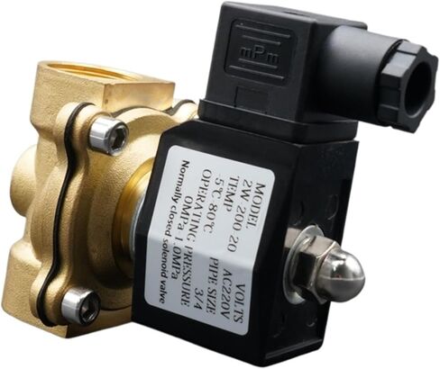 صمام الملف اللولبي صمام المياه عادة إغلاق صمامات نحاسية 220V12V24V الهواء المياه الغاز صمام الحجاب الحاجز 1/4 3/8 1/2 3/4 1 2 بوصة 1 قطعة (1 "، AC220V) in Saudi Arabia