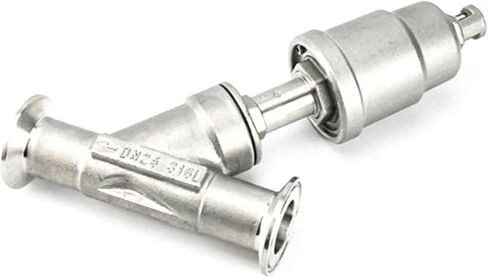 1/2 Inch 304 Stainless Steel Pneumatic Quick-install Angle Seat Valve 16bar Angle Seat Valve PTFE Sealing 1Pcs(Double acting) in Saudi Arabia