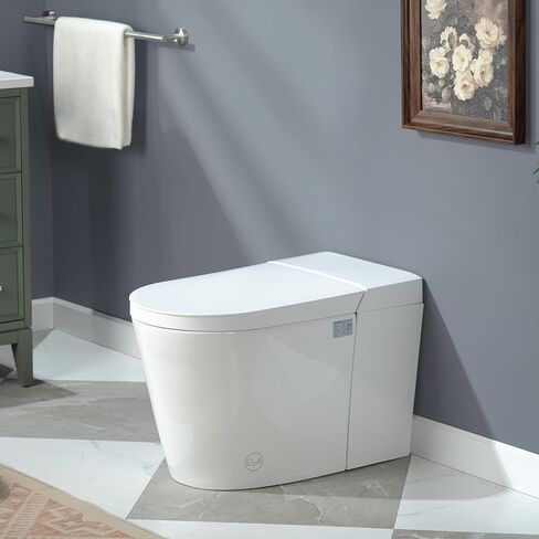 WOODBRIDGE GT100 Smart Toilet,Auto Open/Close Lid, Foot Sensor,Auto Flush, Heated Seat & Fragrance System, ADA Height, Easy Installation, without Bidet in Saudi Arabia