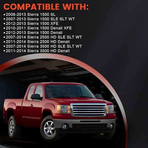 Headlights Tail Lights Kit Compatible with 2007-2013 GMC Sierra Head light Rear Taillights Assembly Replacement for GM2800196 GM2503263 in Saudi Arabia