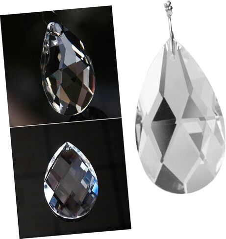 Toyvian 2pcs Crystal Prisms Chandelier Crystal Pendants for Light Lamp and Decor in Saudi Arabia
