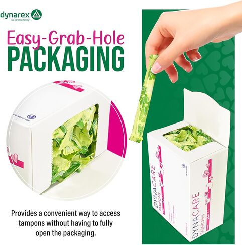 Dynarex Super Tampons – Feminine Hygiene Product with Cardboard Applicator – 7-Hour Protection – 1 Box of 25 Tampons in Saudi Arabia