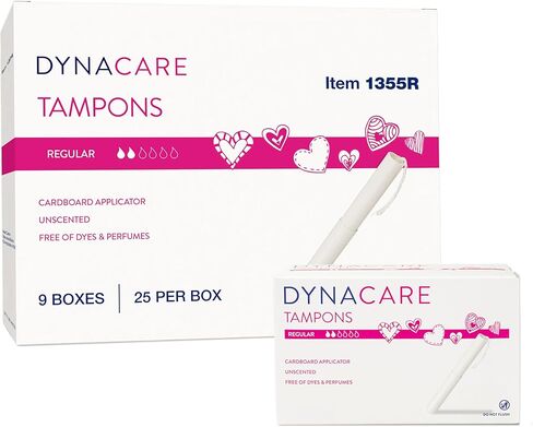 Dynarex Super Tampons – Feminine Hygiene Product with Cardboard Applicator – 7-Hour Protection – 1 Box of 25 Tampons in Saudi Arabia
