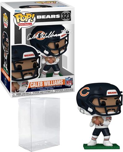 كاليب ويليامز #323 فاكس موقعة معاد طباعتها بالليزر موقعة من Funko POP! كرة القدم NFL: تمثال شيكاغو بيرز مع حافظة واقية in Saudi Arabia