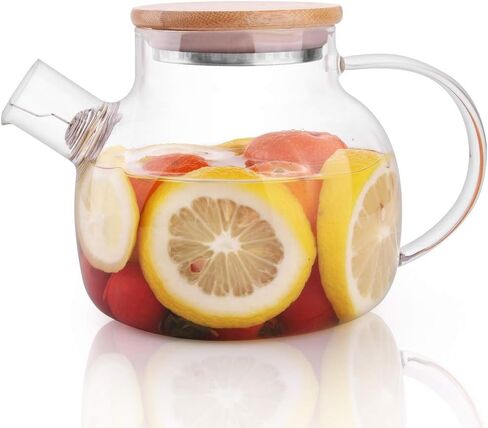 CnGlass Glass Teapot Stovetop Safe,20.3 oz Clear Tea pot with Removable Filter Spout,Loose Leaf and Blooming Tea Maker in Saudi Arabia