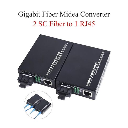 1 Pair Gigabit Fiber Media Converter Switch 1000M Single Mode Multimode UPC/2 SC Port to 1 RJ45(Multimode) in Saudi Arabia