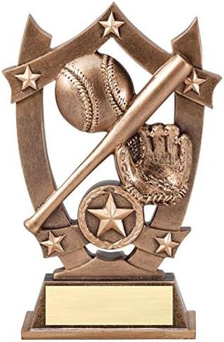 Decade Awards Baseball or Softball 3D Gold Sport Stars Trophy - 6.25 Inch Tall | Engraved Baseball Award - Customize Now in Saudi Arabia