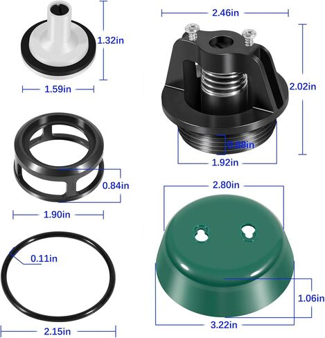 طقم إصلاح كامل للطفو والغطاء مقاس 1 بوصة لجهاز Apollo Backflow Prevention 4A00507 / 4A-005-07، لأجهزة سلسلة 4A (1 بوصة) in Kuwait