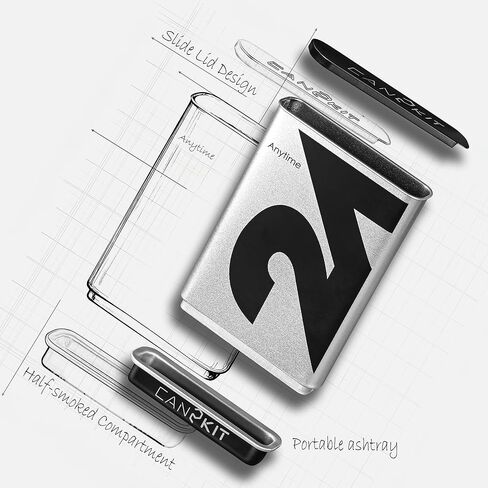Portable Ashtray with Carry Case,Cigarette Ashtray for Outside Patio,Outdoor,Travel (1 Pack) in Saudi Arabia