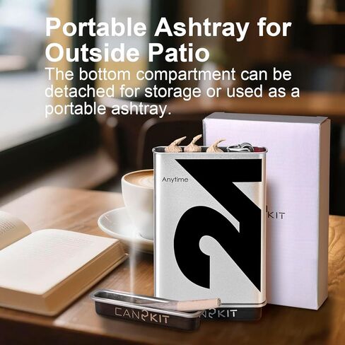 Portable Ashtray with Carry Case,Cigarette Ashtray for Outside Patio,Outdoor,Travel (1 Pack) in Saudi Arabia
