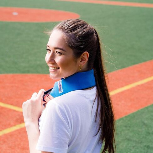 Cool + Relief Cooling Ice Pack Bandana - غطاء رأس مقاس 40.64 × 2.5 × 0.8 بوصة مع وسادات باردة (عبوة من قطعة واحدة) باللون الأزرق in Kuwait