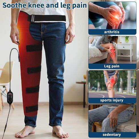 Leg Heating Pad Massager, Heating Pad for Legs, Heating Pads for Legs and Calf Heating Pad for Better Circulation, Pain Relief, Adjustable Size in Saudi Arabia
