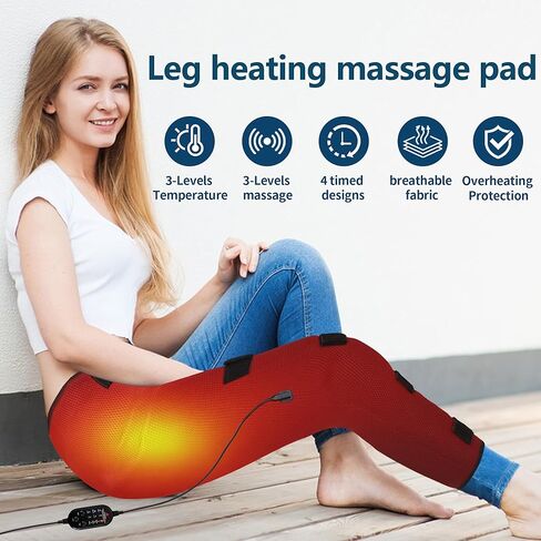 Leg Heating Pad Massager, Heating Pad for Legs, Heating Pads for Legs and Calf Heating Pad for Better Circulation, Pain Relief, Adjustable Size in Saudi Arabia