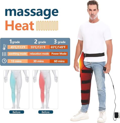 Leg Heating Pad Massager, Heating Pad for Legs, Heating Pads for Legs and Calf Heating Pad for Better Circulation, Pain Relief, Adjustable Size in Saudi Arabia
