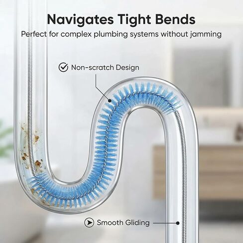 Flexible Drain Pipe Brush，Suitable for AC Drain Lines、cpap Cleaning、Shower Drain Brush、Pipe Cleaning in Saudi Arabia