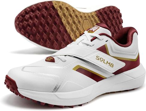 S4 Lightweight Cricket Shoes for Men Fast Strap Rubber Spikes, Water-Resistant Footwear for Outdoor and Field Sports with All Round Performance in Saudi Arabia
