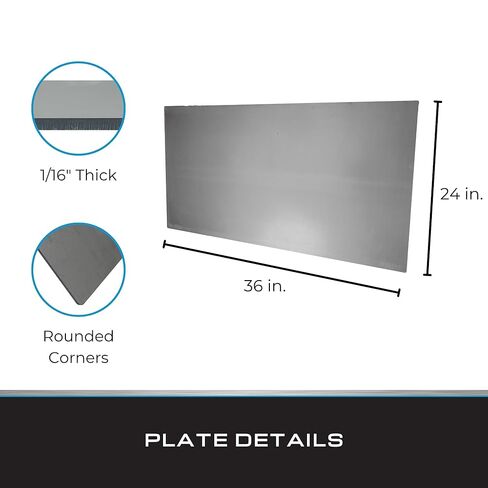 Tie Down Engineering 16 Gauge Cold Rolled Steel Sheet Metal – Smooth Magnetic Steel Plate, Weldable & Formable – Made in USA – Metalworking & Fabrication – 36" x 24" (1 Pack) in Saudi Arabia