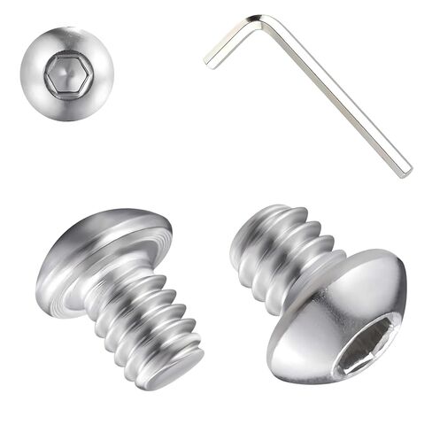 Metuja 1/4-20x3/8 Button Head Hex Socket Bolts,304 Stainless Steel Fully Threaded Machine Screws-20PCS Bright Silver,Corrosion-Resistant for Furniture Assembly/DIY/Machinery Repair in Saudi Arabia